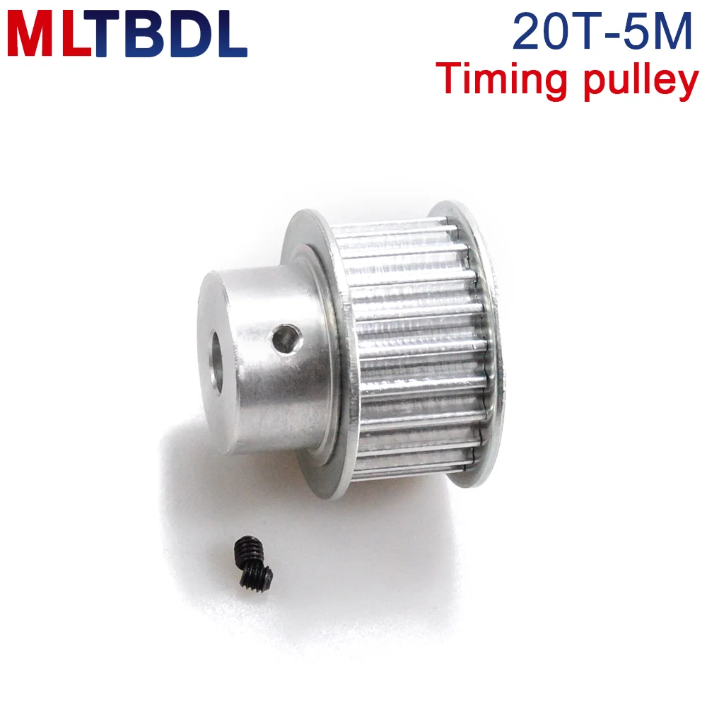 20 Teeth HTD 5M Synchronous Pulley Bore 5/6/6.35/8/10/12/14/15/18/19/20mm for Width15/20mm BF keyway HTD5M Timing Belts wheel