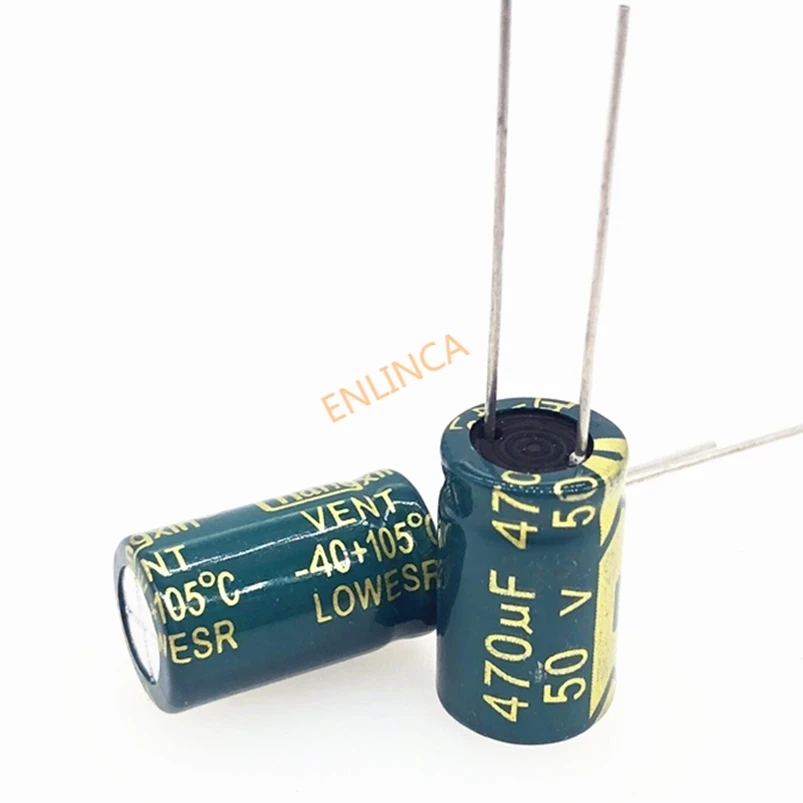 20pcs/lot 50V 470UF 10*17MM high frequency low impedance aluminum electrolytic capacitor 470uf 50v 20%