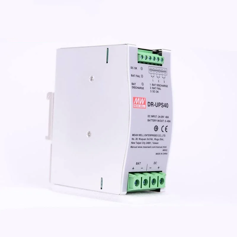 (MEAN WELL)DR-UPS40 40A Модуль ИБП постоянного тока на DIN-рейку Блок питания Параллельное соединение к BUS DC 24-29 В для системы ИБП