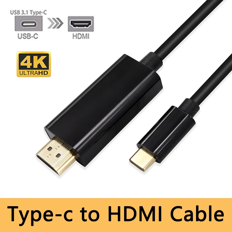 TypeC HDMI Cable Type C to TV HDTV Projector Adapter for Macbook LG G5 Samsung Galaxy S10 S10e S9 S8 Plus Note8 9