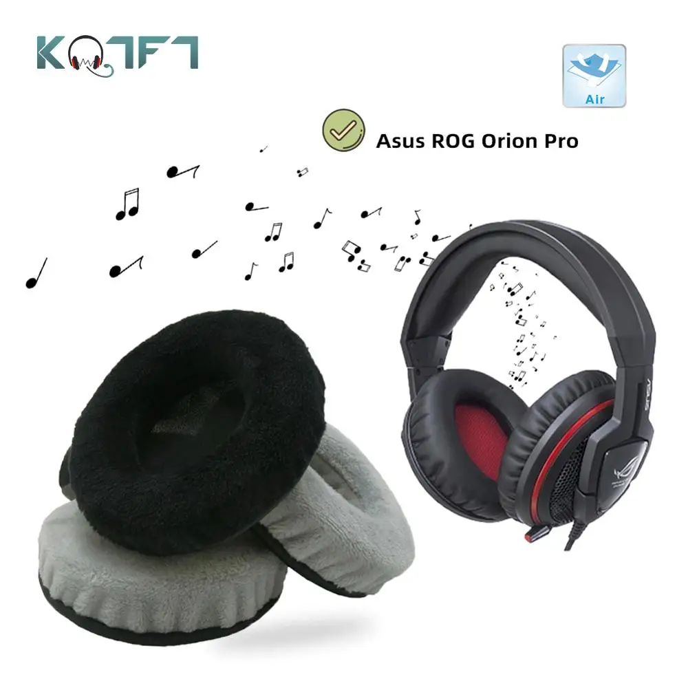 KQTFT 1 Pair of Velvet Replacement Ear Pads for Asus ROG Orion Pro Headset EarPads Earmuff Cover Cushion Cups