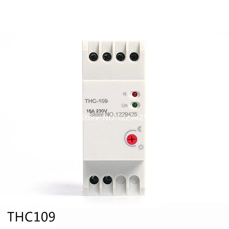 2PCS Din Rail Light Control Sensor THC109B Modular Optical Sensor Photo Control Switch