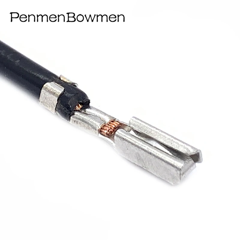 10 Pcs Car Splice Wire Crimp Terminal 0.6MM Female Terminal for Electrical Connector Pin With 18AWG Cable 1500-0110 1500-0106