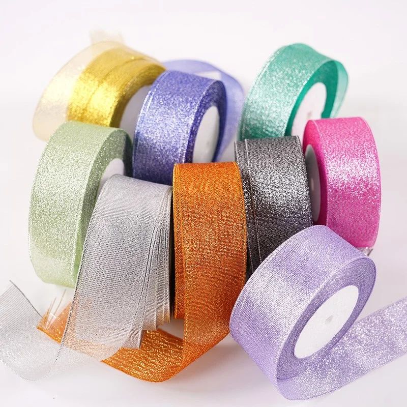 25Yards 4cm Silk Satin Ribbons for Crafts Bow Handmade Gift Wrap Flower Hair Accessories Gift Baking Packaging Color Decorative