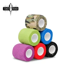 High Quality Tattoo Supplies Cohesive 10pcs Disposable Tattoo Grips Cover Tattoo Bandage for Tattoo Machine