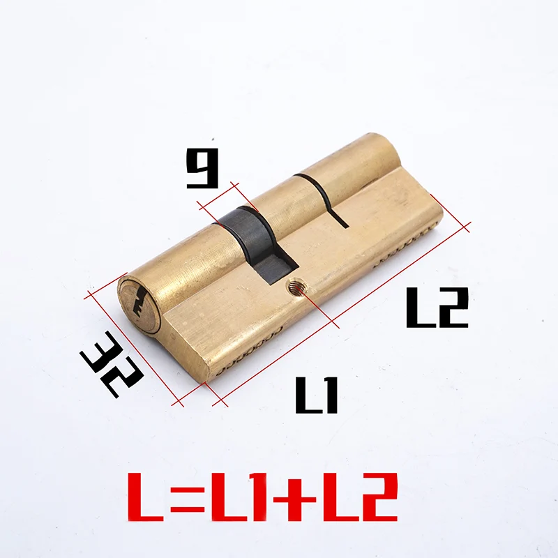 Mix Size Custom Same Key Open All Cylinder Security Copper Door Lock Manage Cylinder Bedroom Living Handle Brass Key