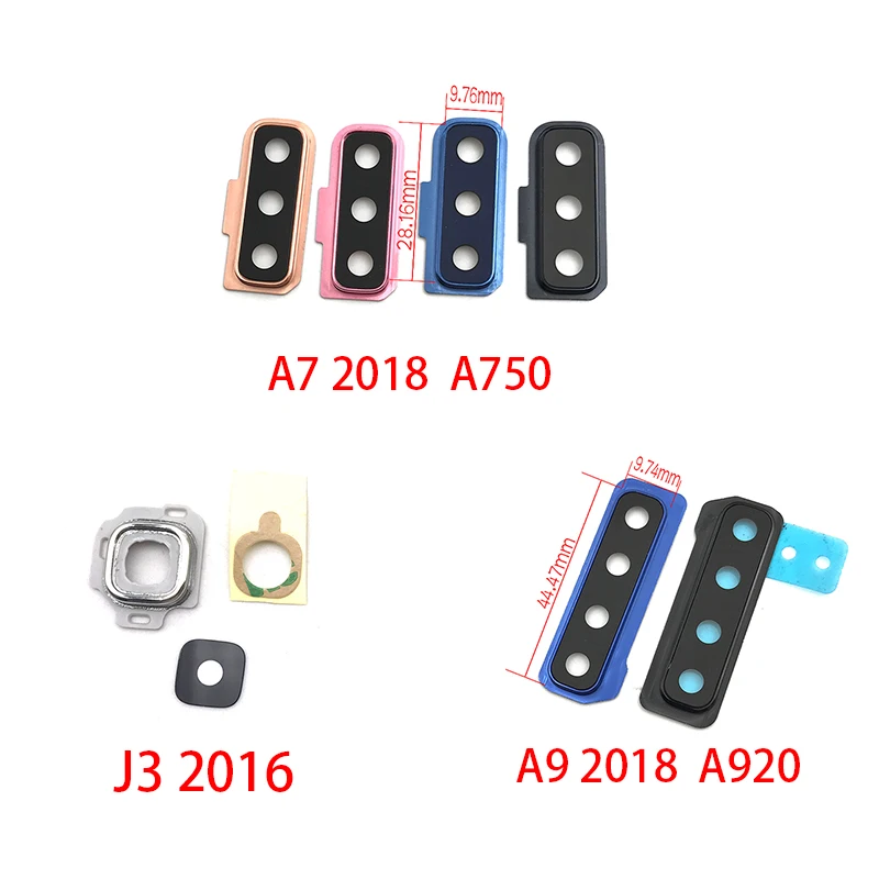 New Rear Camera Glass Lens Cover With Frame Holder For Samsung J3 J5 J7 2016 / A7 A9 2018 A750 A920 Replacement Parts Tools