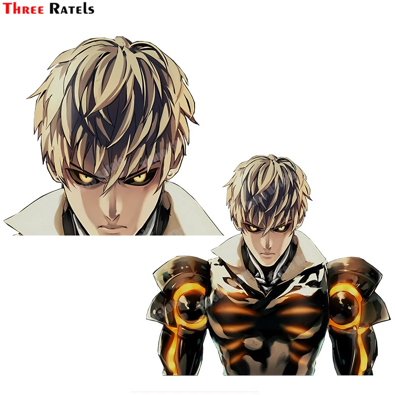 Автомобильные наклейки Three Ratels B22 для Genos One Punch Man, персонализированные креативные наклейки с царапинами