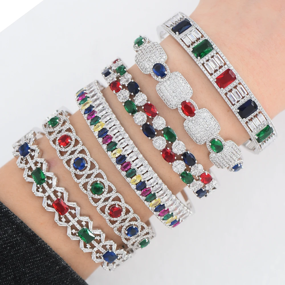 Missvikki Роскошный корейский тренд стиль смешанный штабелируемый браслет кольцо комплект ювелирных изделий для женщин свадебная вечеринка шоу повседневный модный браслет