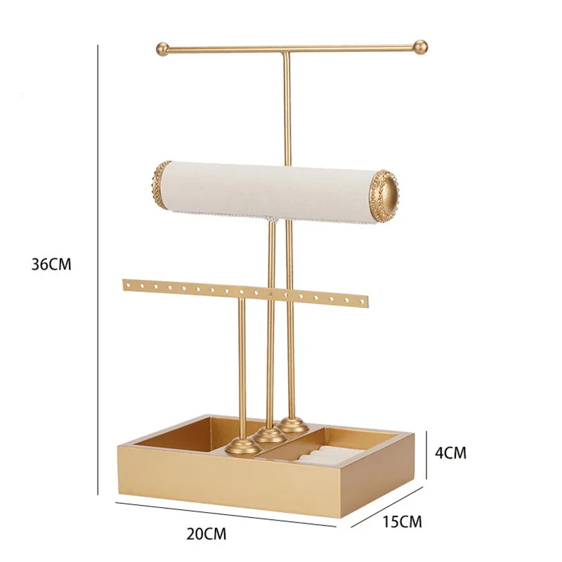 Earring Display Stand Necklace Organzier Bracelet Storage Box Cool Velvet Jewelry Storage Shelf For Mall Shop Ear Stud Show