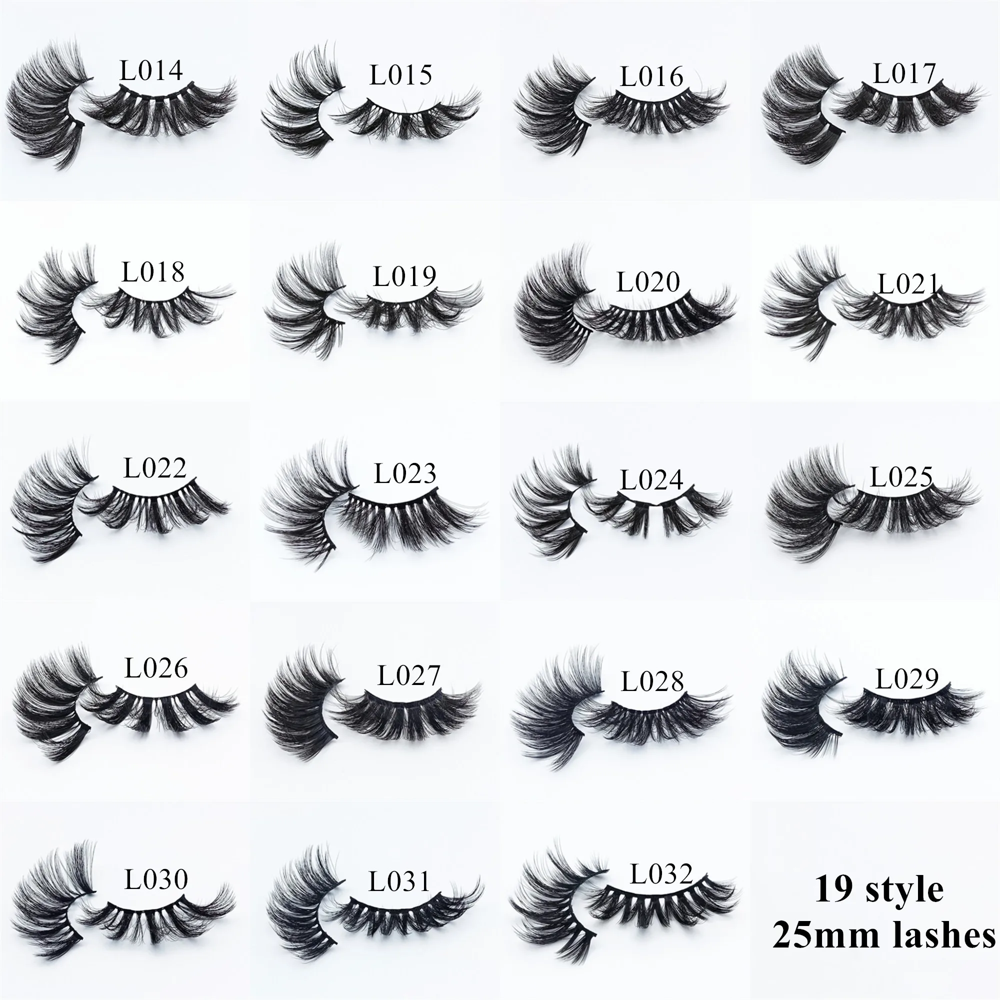 5/8 Pairs 25mm Mink Eyelashes Fluffy Dramatic False Lashes Natural Mink Eyelash Extensions Makeup Tools Eyelashes wholesale