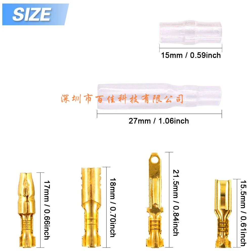 700 Buah 50 Set Konektor Terminal Sepeda Motor Mobil Peluru 2.8Mm 2 3 4 6 9-Pin