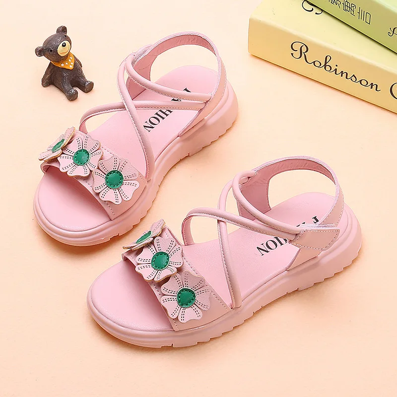 Summer Kids Shoes Fashion Sweet Princess Flower Children Sandals for Girls Toddler Baby Soft Breathable Girl Shoes