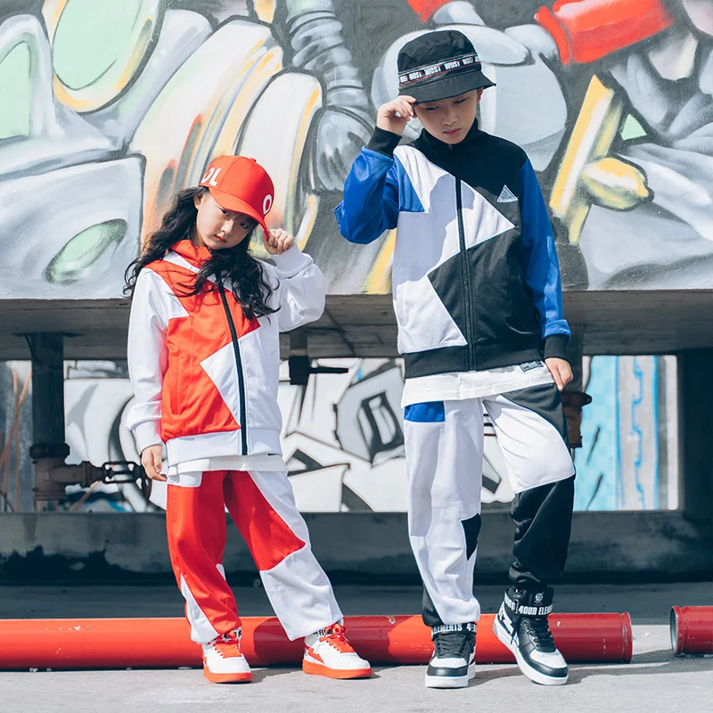 

Trendy Children's Jazz Dance Costume Girls Hip-Hop Suits Street Clothing Boys Stage Catwalk Performance Wear 120-180 Cm DWY3966