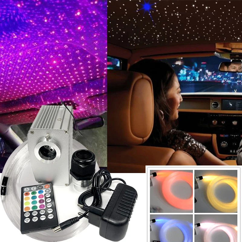 Optical fiber lamp Twinkle Fiber Optic Star ceiling kit Bluetooth APP Smart Control Starry Car LED Light Kid Room Ceiling new