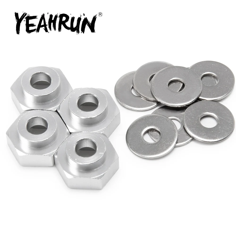 YEAHRUN Hexagon Adapter Wheel Hex 12mm Conversion 17mm Extension Column for Axial SCX10 TRX-4 1/10 RC Car Accessories