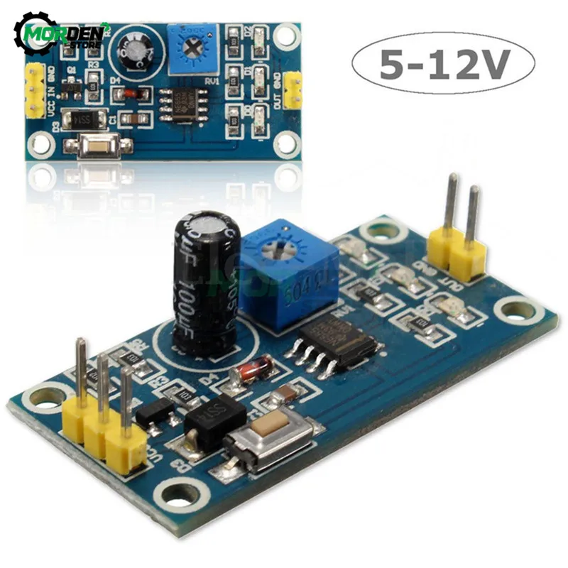 NE555 DC 5V 12V Time Delay Relay DIY Timer Switch Controller Integrated Test Button Module Board  Adjustable Module Dropship