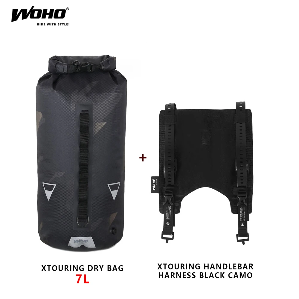 WOHO BIKEPACKING Waterproof Handlebar bags,  Harness for MTB ROAD TRAVEL BIKE,GRAVEL BIKE BAGS,