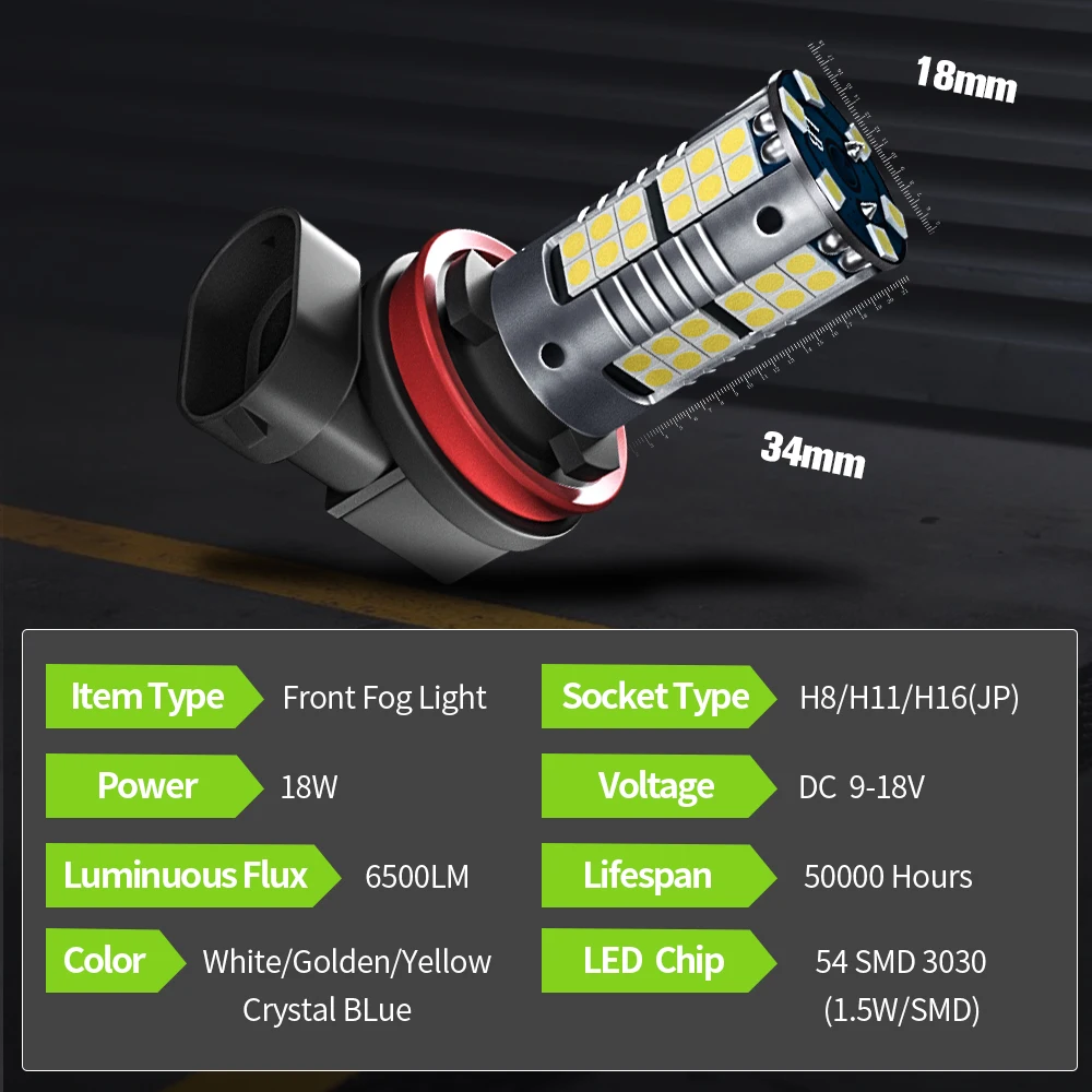 2 sztuk LED światła przeciwmgielne żarówki lampa Canbus nie błąd H8 H11 dla Volvo C30 2006-2013 C70 S40