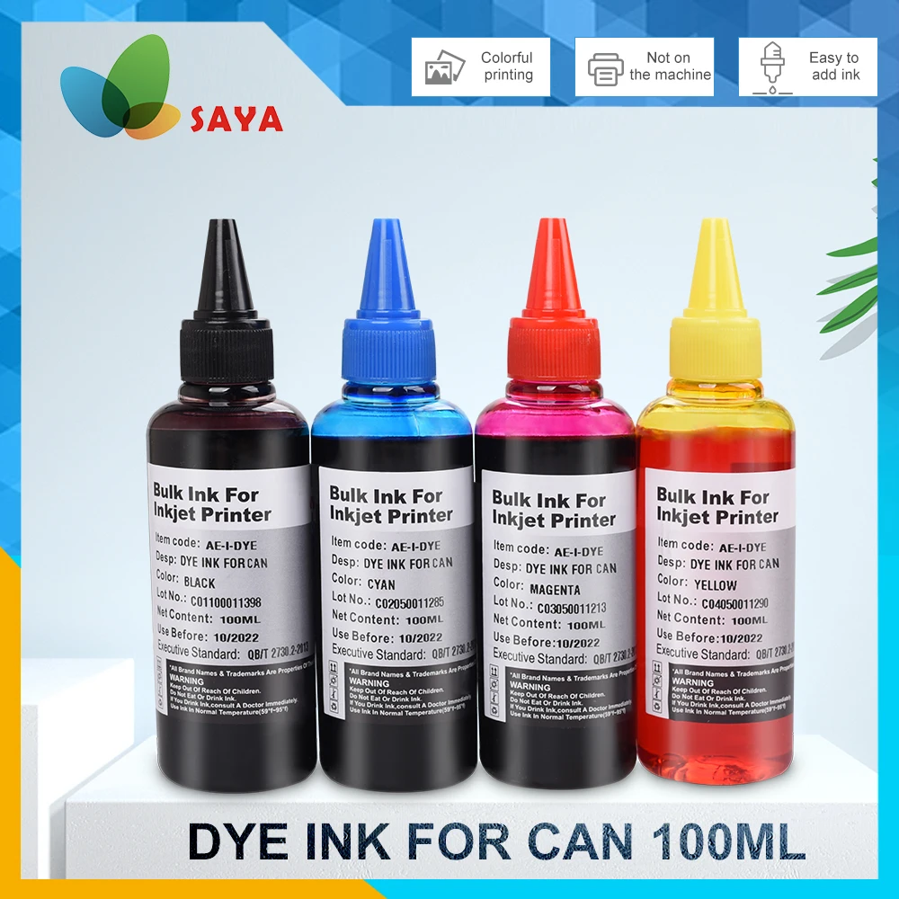 100ml Printer Dye Ink For Canon PG545 540 CL546 541 PG510 CL511 for MG5750 MG2540 for Pixma printers CISS Refill Cartridges