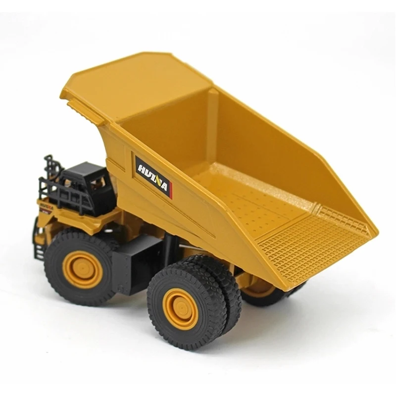 Huina 1:60 Scale Mini Diecast Alloy Dump Truck Model Metal Simulation Vehicle Model Collection Children Toys Home Decoration