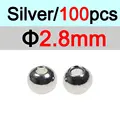 2.8mm Plata 100 piezas
