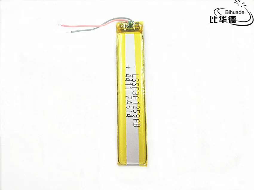 Bateria de energia litro boa qualidade 3.7v, 260mah 361259 de polímero de lítio/li-ion bateria para tablet pc bank, gps, mp3,mp4