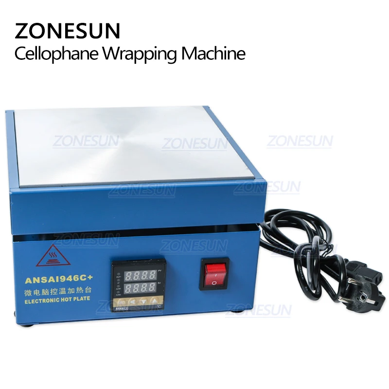 ZONESUN 850W Cellophane Sealer Cigarette Perfume Playing Card Poker Comestics BOPP Film Wrapping Machine Sealing Machine