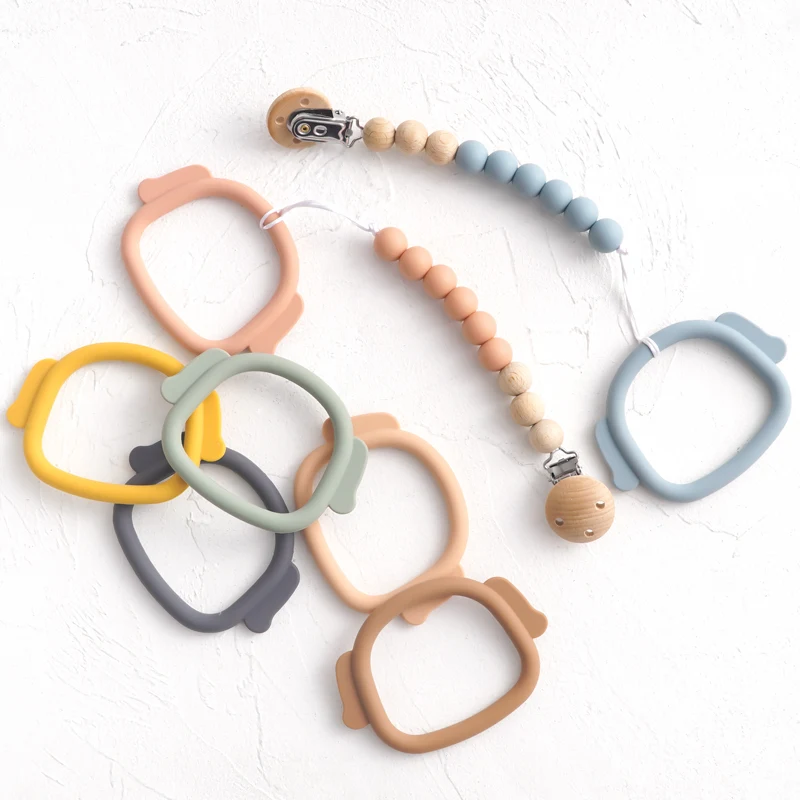 

Прорезыватель для зубов, силиконовый, с изображением животных