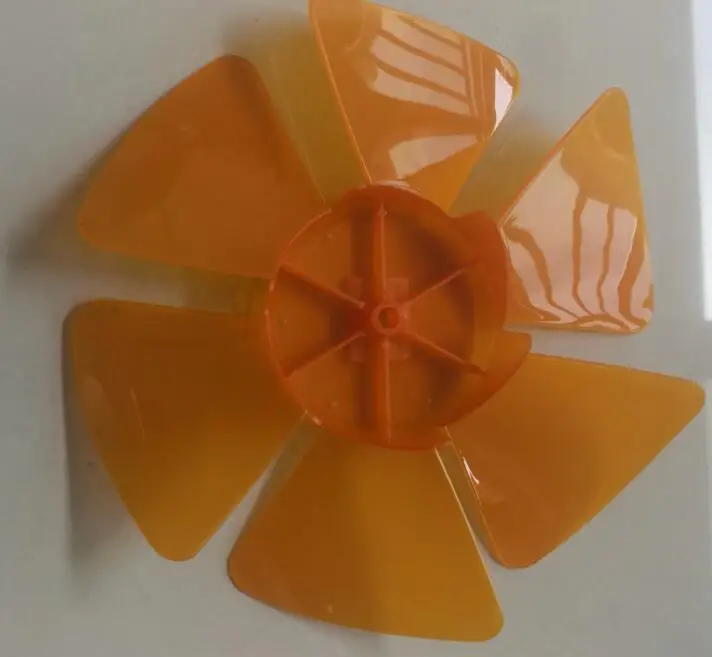 10 inch plastic fan blade for 6-blade electric table or desk fan diameter 23cm orange color