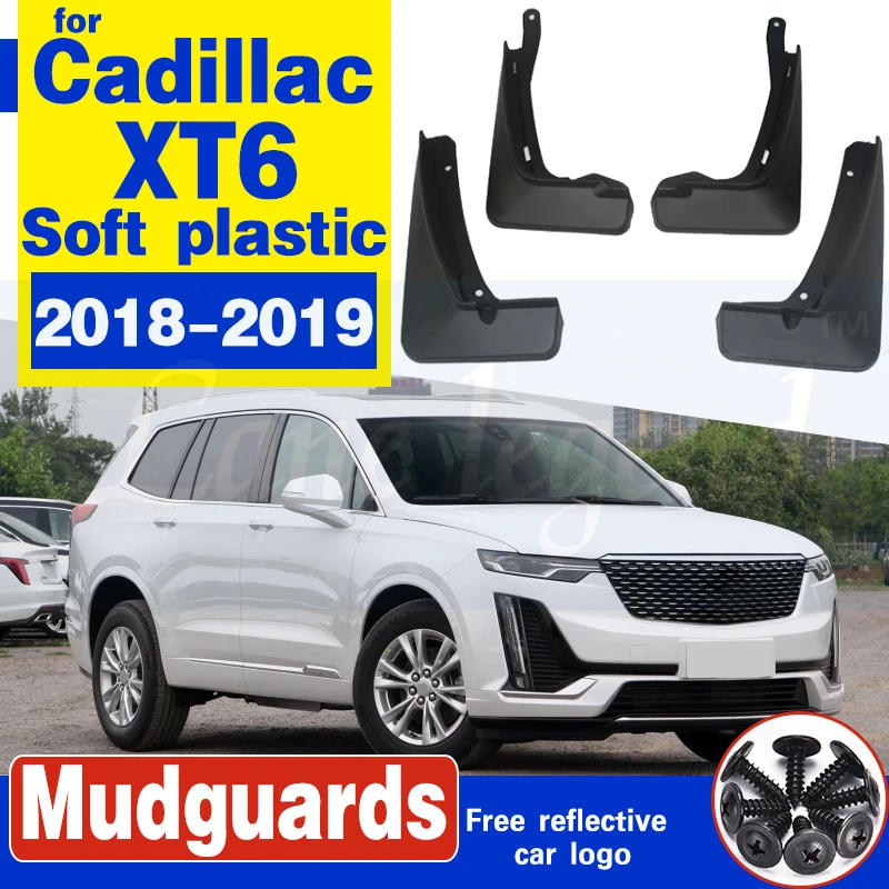 

Автомобильные Брызговики на переднее и заднее колесо для Cadillac XT6 2018 2019, брызговики, брызговики, мягкие пластиковые аксессуары