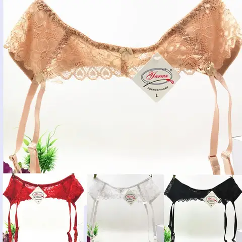 New sexxy Lace Garter Belt Punk Goth Exotic Lingerie Women Suspender Belt Hot Sheer Thigh High Garters for Stockings