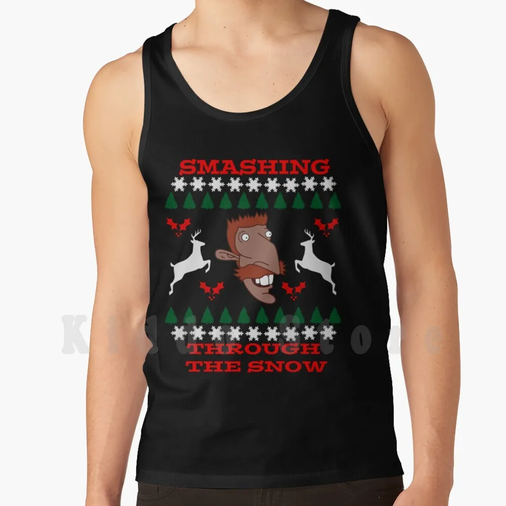 Nigel Thornberry Christmas Tank Tops Vest Sleeveless Nigel Thornberry Smashing Blargh Christmas Ugly Sweater Wild