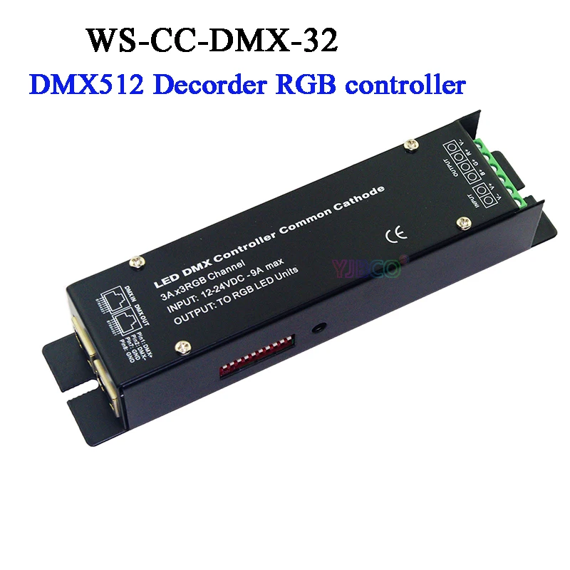 RGB Hochfrequenz-DMX-Controller 12V 24V DC 3 Kanal 24-Kanal-Kanal gemeinsame Kathode DMX512 Decoder Forrgb LED-Streifen, Lampe, Lampe