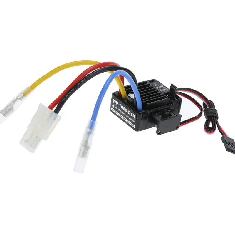 WP-1060-RTR 2-3S 60A Waterproof Brushed ESC W/BEC 6V/3A for 1/10 RC Tamiya Traxxas Redcat HPI RC Car Parts