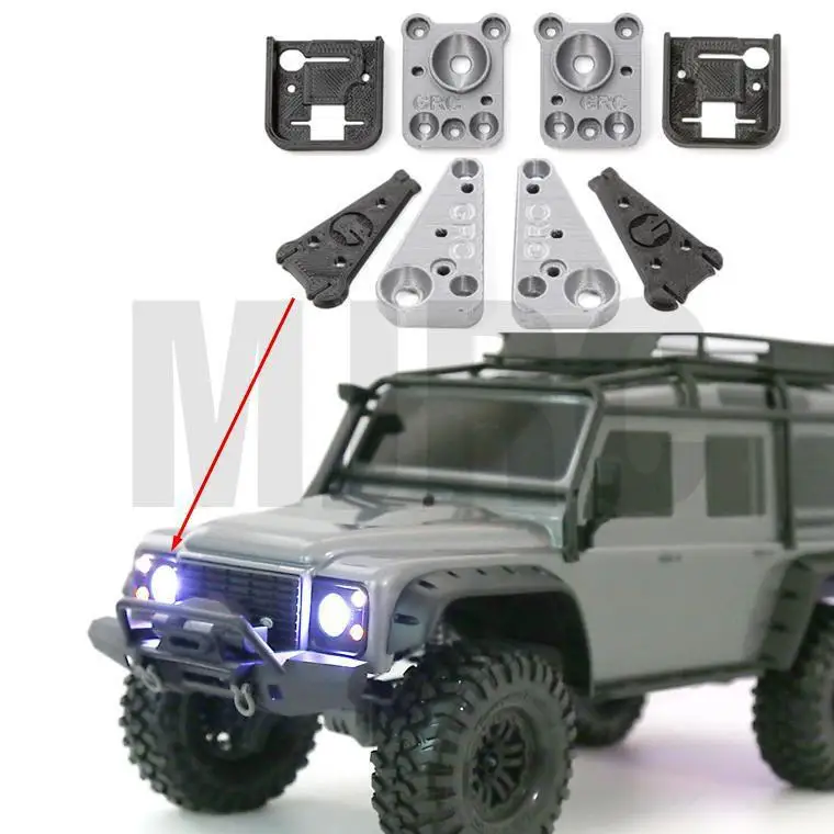 Front And Rear Light Cup Led Lamp Group Light Holder Lamp Shell Bracket For 1/10 Rc Crawler Car Trax Trx4 Defender Parts