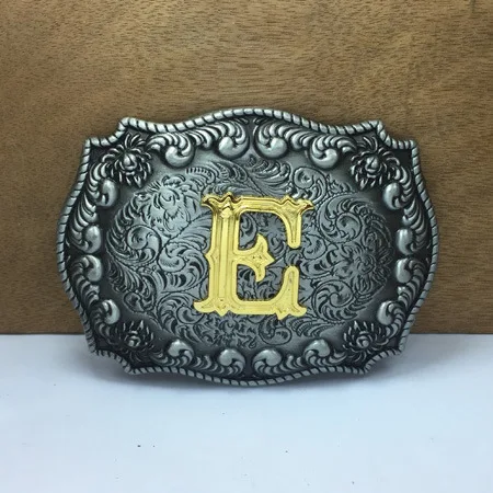 New Western Cowboy Belt Buckle 24 Initial Letter A Metal Sports Men and Women Belt Buckle Designer Belts High Quality