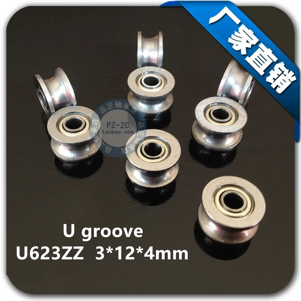 50 Stück V623 V624ZZ U623ZZ U624ZZ U604ZZ V-/U-Nut-Rollenlager 3x10x3 3x12x4 4x13x6 3x12x4 4x13x4 mm – Detail 3