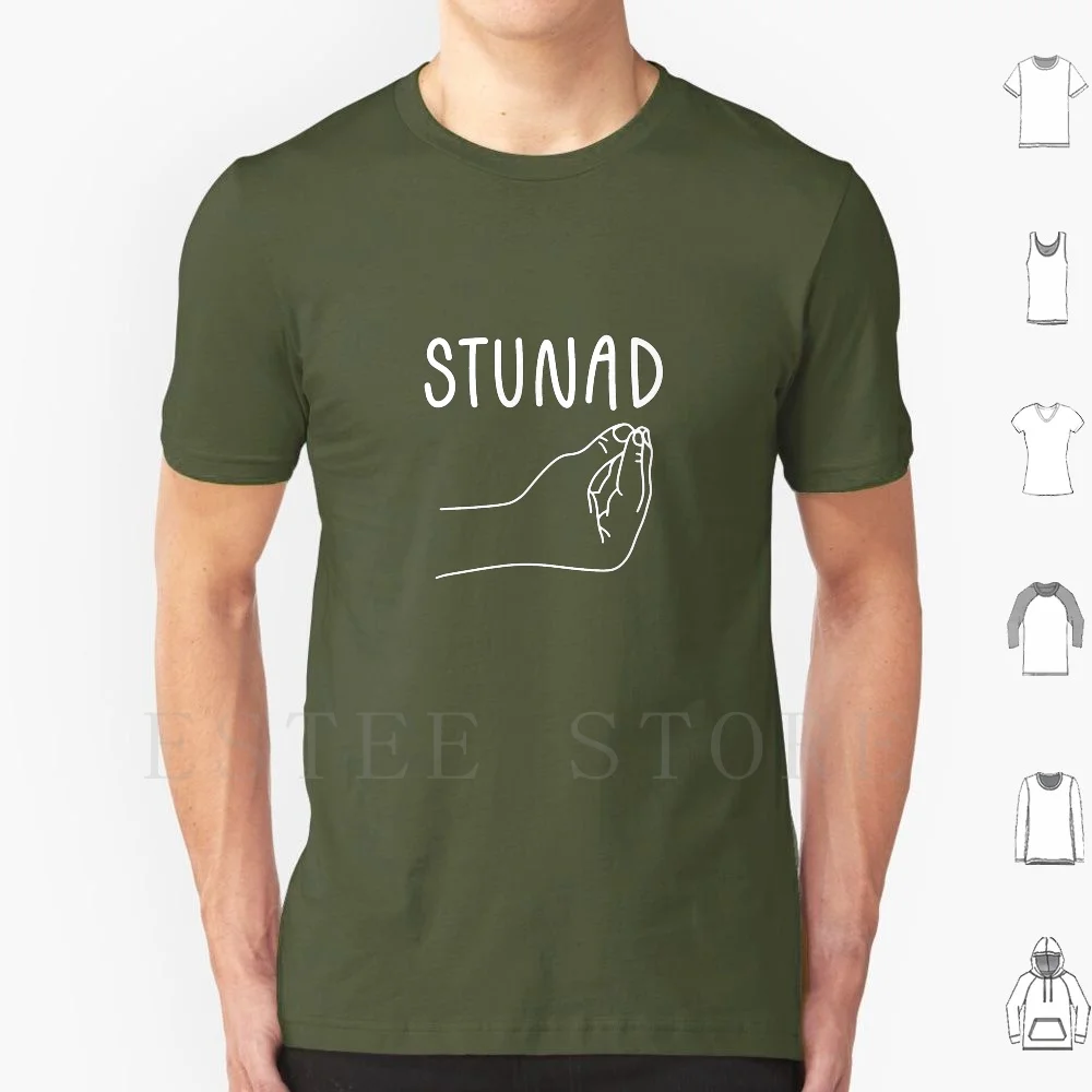 Stunad-Growing Up-Camiseta de algodón con contorno blanco italiano para hombre, estampado artesanal italiano, Stunad, estúpido, divertido, Italia, mano parlante con