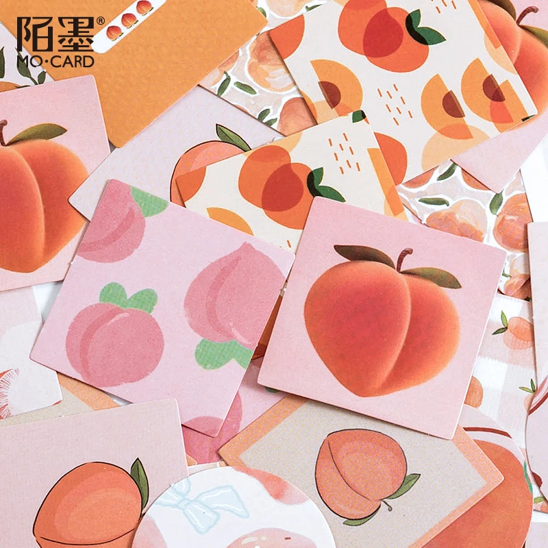 46Pcs/Box peach Stickers Scrapbooking Daily Planner Kawaii Sticker DIY Notebook Stationery School Supplies