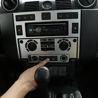 Aluminum alloy For Land Rover Defender 110 2008-18 Car Console Air Conditioning Control Panel Decoration Sticker Car Accessories