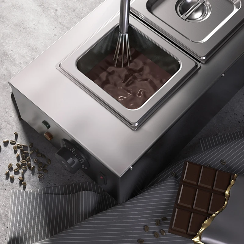 CS-2 Chocolate máquina de fusión comercial máquina de fundir Chocolate 220V de doble cilindro de calefacción Chocolate máquina de fusión
