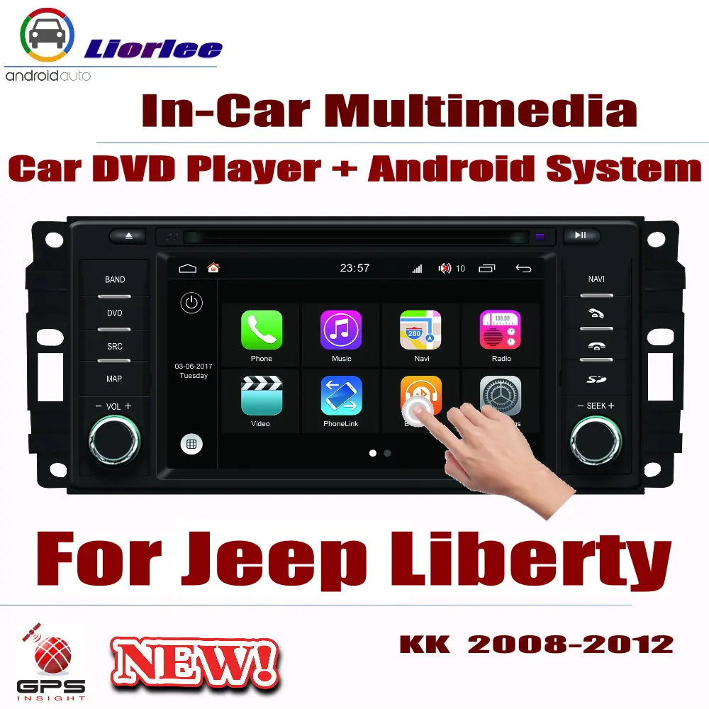 

Car Radio DVD Player GPS Navigation For Jeep Liberty 2008-2012 Android HD Displayer System Audio Video Stereo In Dash Head Unit