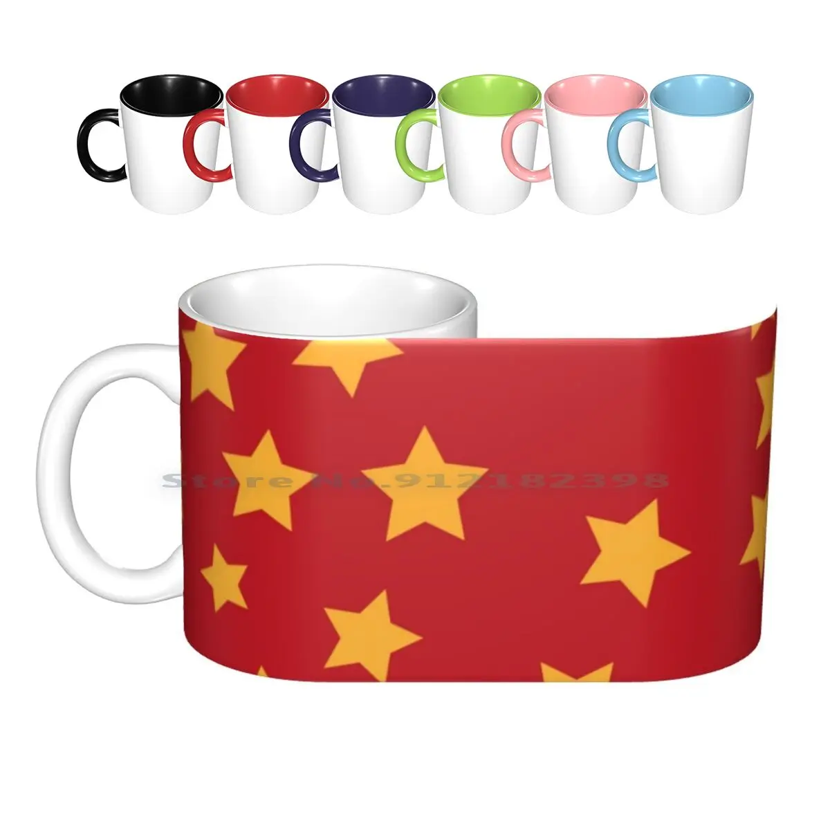 Star Ceramic Mugs Coffee Cups Milk Tea Star Starry Sky Starlight Great Handyhülle New Current Cult Movie Trend Hip Asterisk