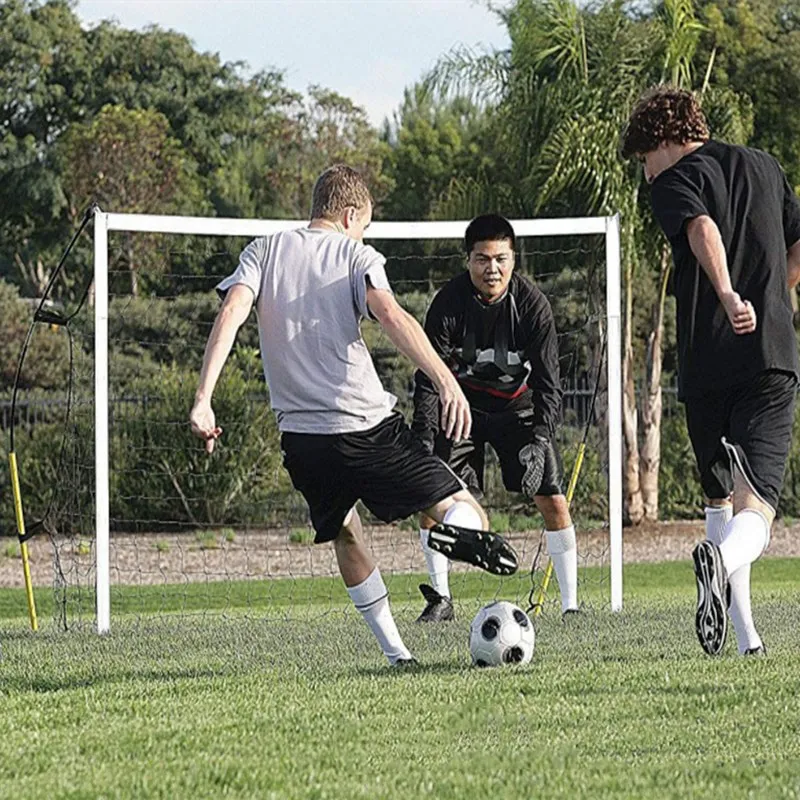 แบบพกพาพับเป้าหมายฟุตบอลกลางแจ้งผู้ใหญ่เด็กฟุตบอลกีฬาการออกกําลังกายสุทธิฟุตบอลมืออาชีพอุปกรณ์การฝึกอบรมอุปกรณ์เสริม