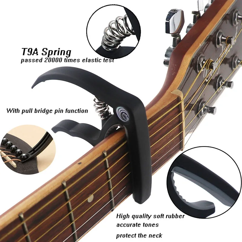 1PCS Guitar Capo for 6 String Acoustic Classic Bass Electric Guitar Ukulele Quick Change Tuning Clamp Guitar Accessories