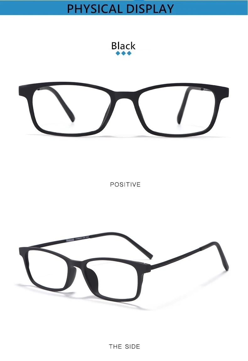 Yimaruili ultraleichte bequeme reine Titan tr90 kleine Rahmen Myopie Brillen quadratische optische Brille Rahmen Männer und Frauen – Detail 7