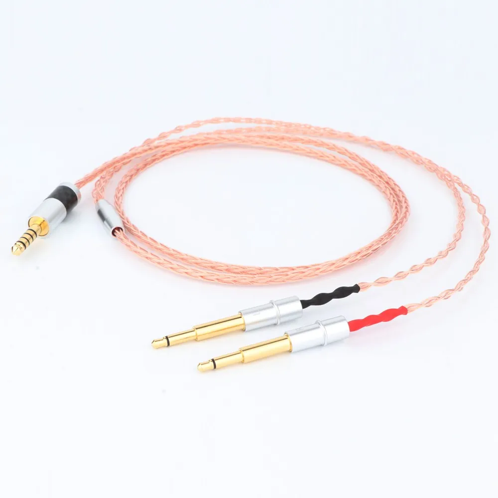 Cable de cobre de cristal único para auriculares, conector equilibrado de 4,4mm, 8 Coer, para MEZE99 Classics 99neo NEO NOIR
