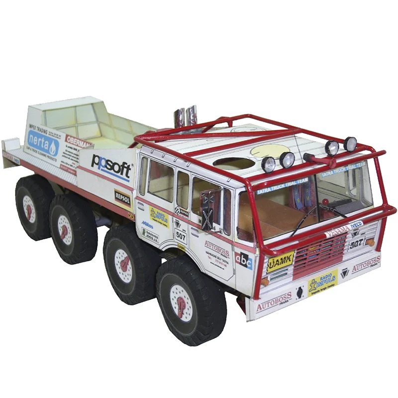 TATRA 813 Extreme Truck Trial 1:32 Dakar Rally Mini Origami Art 3D Paper Model Papercraft DIY Adult Handmade Craft Toys ZX-036