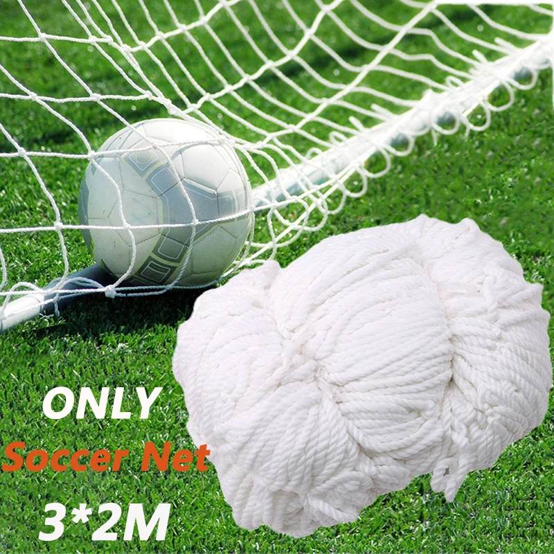 Football Net Soccer Goal Net Soccer Ball Cotton Football Training Post Nets Full Size Soccer Accessories 3*2M (Nets Only)